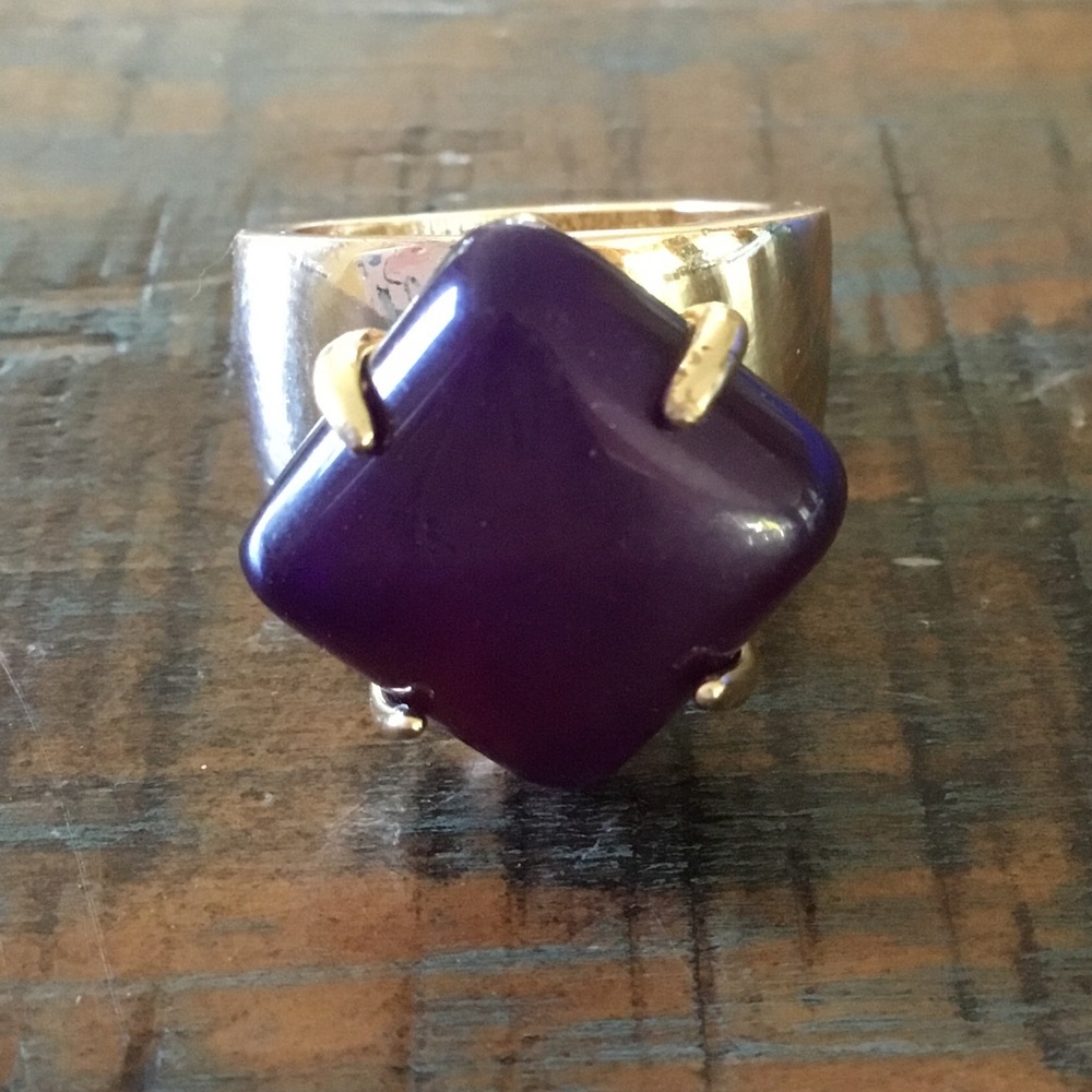 Kendra Scott Purple Square Stone Ring